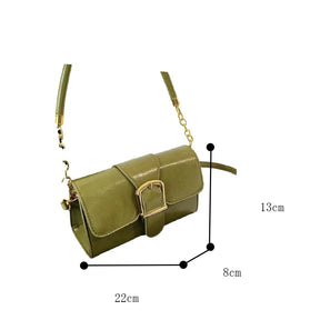 Bolsa Estilo Flap Verde Sofisticada